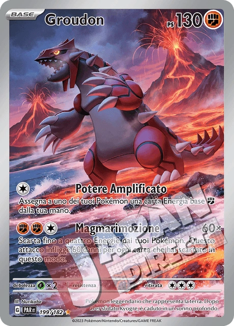 (PAR 199/182) Groudon  Illustrazione Rara