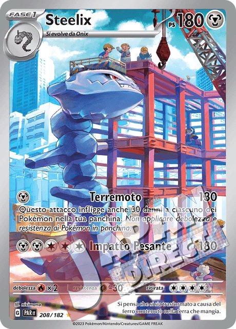 (PAR 208/182) Steelix  Illustrazione Rara