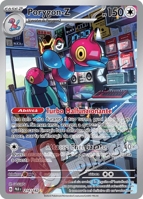(PAR 214/182) Porygon-Z  Illustrazione Rara