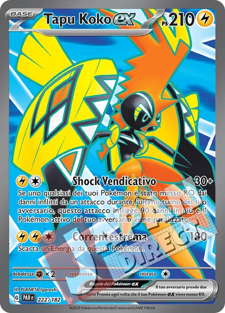 (PAR 222/182) Tapu Koko-ex  Full Art