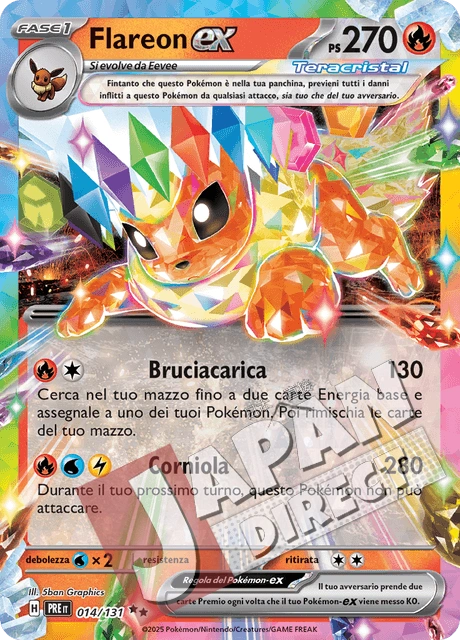 (PRE 014/131) Flareon-ex Teracristal Double Rare