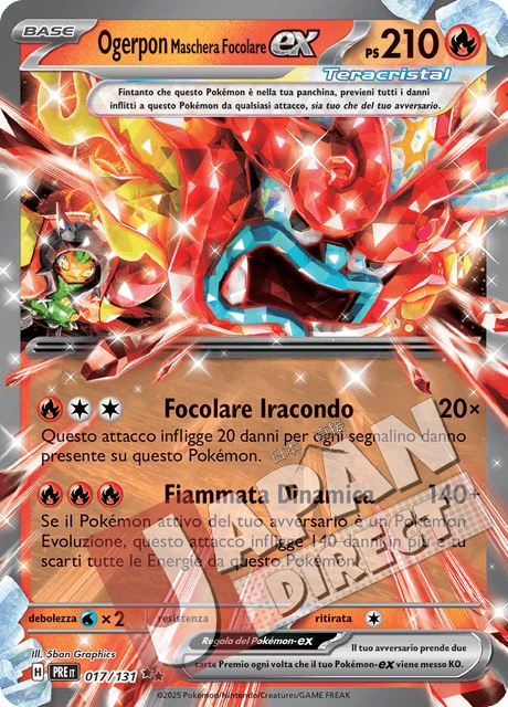 (PRE 017/131) Ogerpon Maschera Focolare-ex Teracristal Double Rare