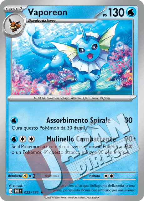 (PRE 022/131) Vaporeon  Rara
