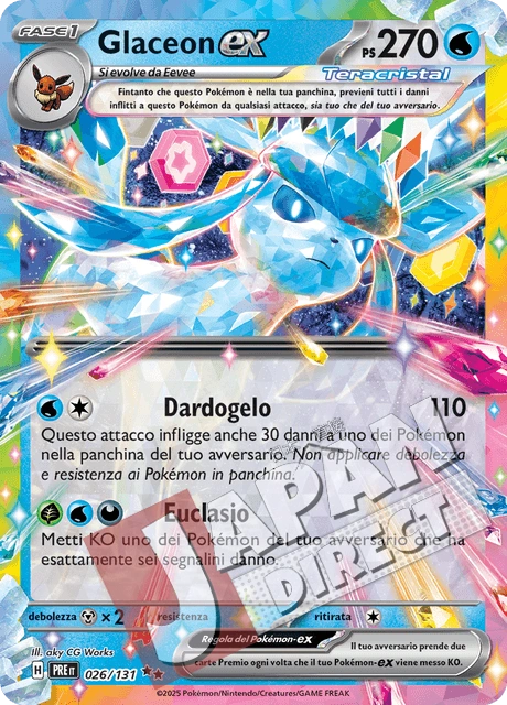 (PRE 026/131) Glaceon-ex Teracristal Double Rare