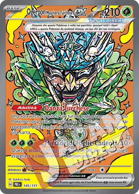 (PRE 145/131) Ogerpon Maschera Turchese-ex Teracristal Alternative Art