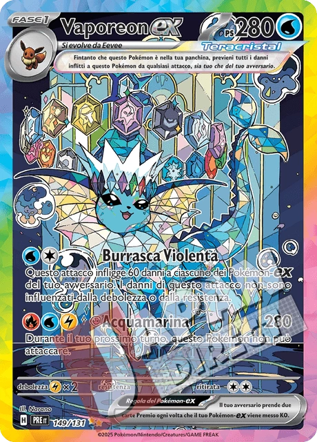 (PRE 149/131) Vaporeon-ex Teracristal Alternative Art