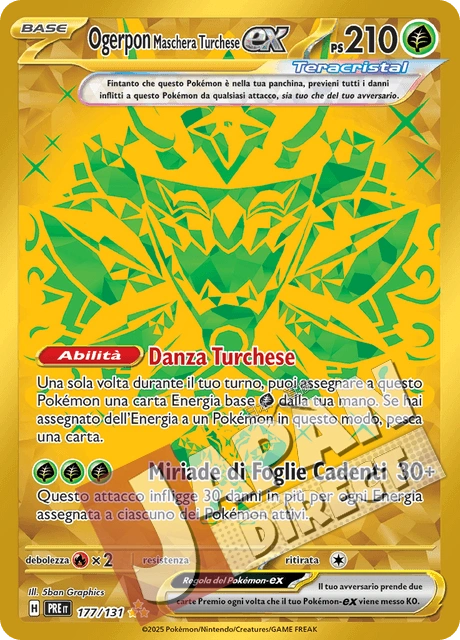 (PRE 177/131) Ogerpon Maschera Turchese-ex Teracristal Rara Segreta