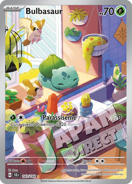 (SCR 143/142) Bulbasaur  Illustrazione Rara