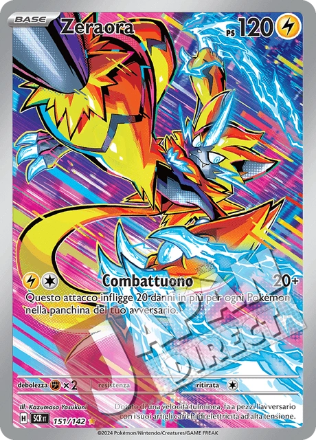 (SCR 151/142) Zeraora  Illustrazione Rara