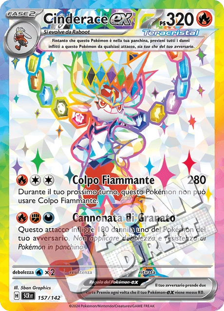 (SCR 157/142) Cinderace-ex Teracristal Full Art