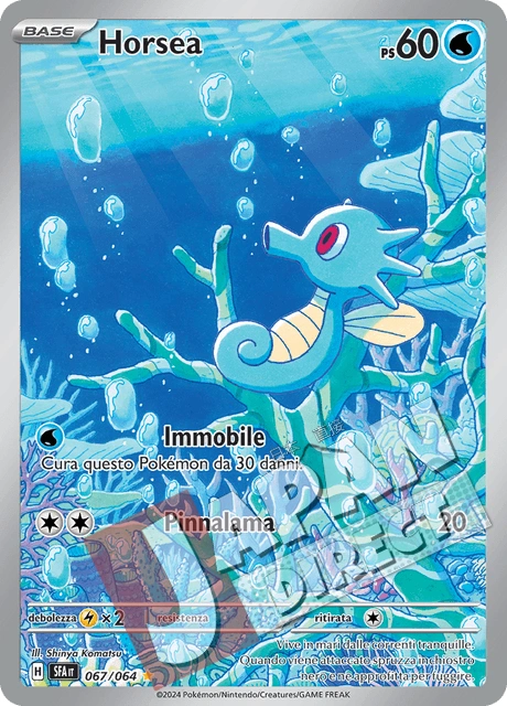 (SFA 067/064) Horsea  Illustrazione Rara