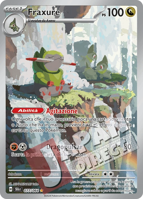 (SFA 077/064) Fraxure  Illustrazione Rara