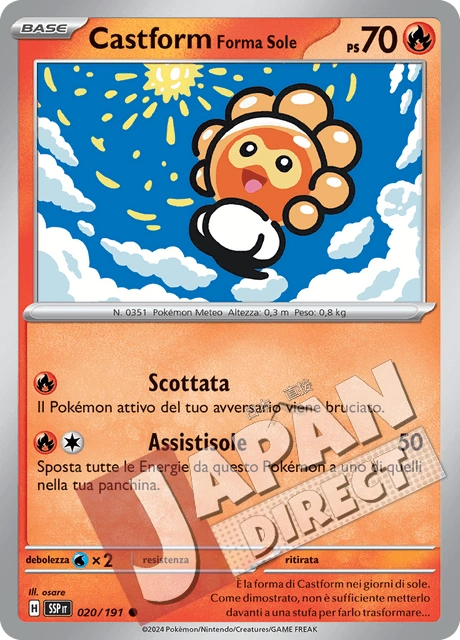 (SSP 020/191) Castform Forma Sole  Comune