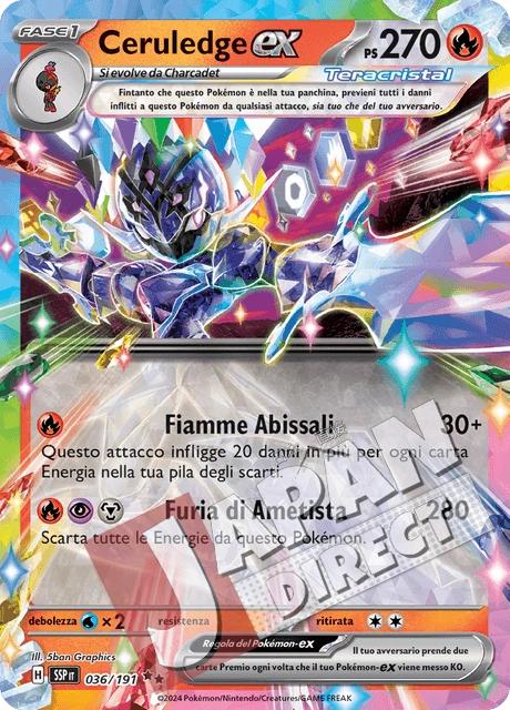 (SSP 036/191) Ceruledge-ex Teracristal Double Rare