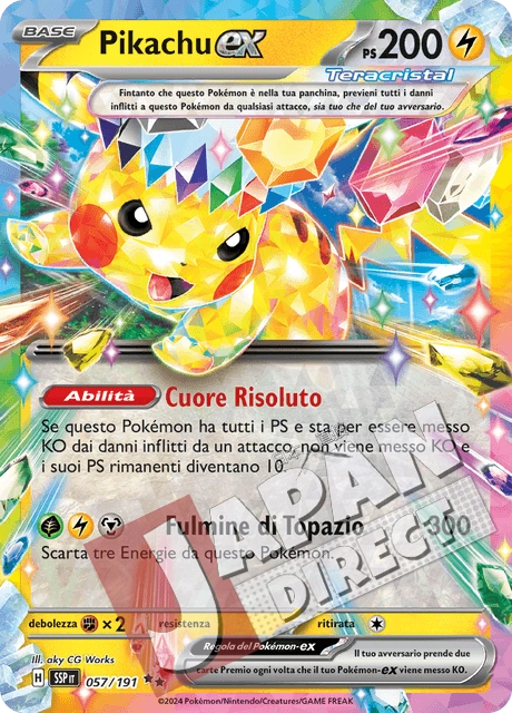 (SSP 057/191) Pikachu-ex Teracristal Double Rare