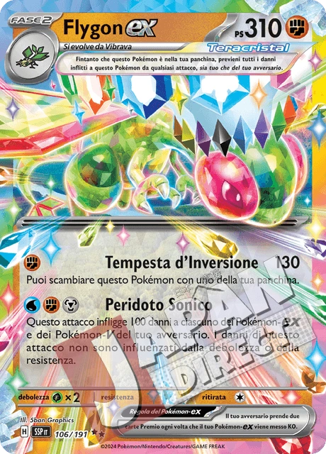 (SSP 106/191) Flygon-ex Teracristal Double Rare
