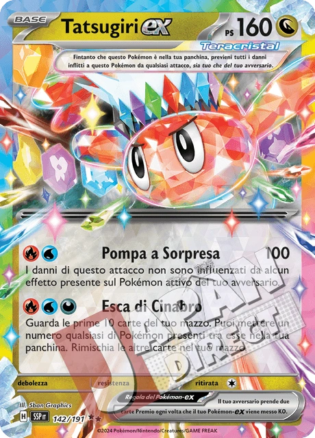 (SSP 142/191) Tatsugiri-ex Teracristal Double Rare