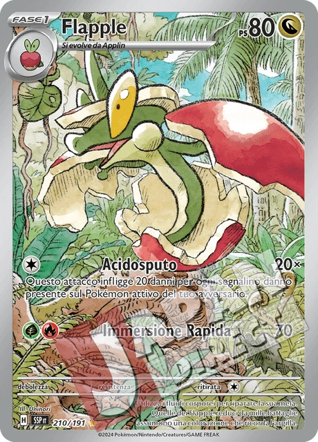 (SSP 210/191) Flapple  Illustrazione Rara