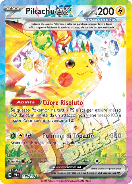(SSP 238/191) Pikachu-ex Teracristal Alternative Art