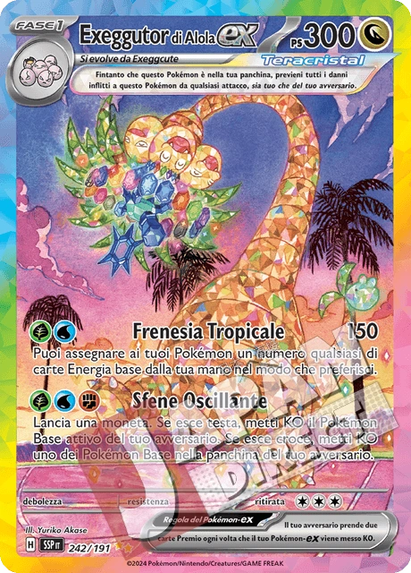 (SSP 242/191) Exeggutor di Alola-ex Teracristal Alternative Art