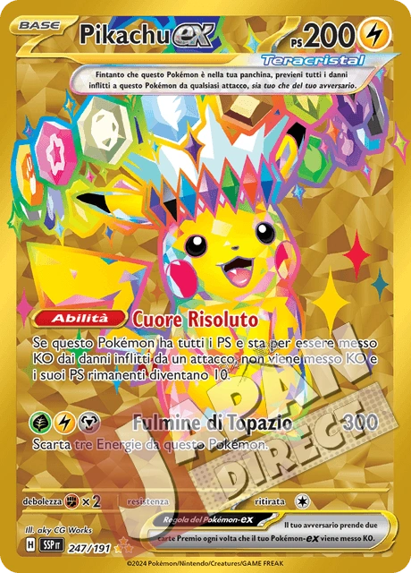 (SSP 247/191) Pikachu-ex Teracristal Rara Segreta