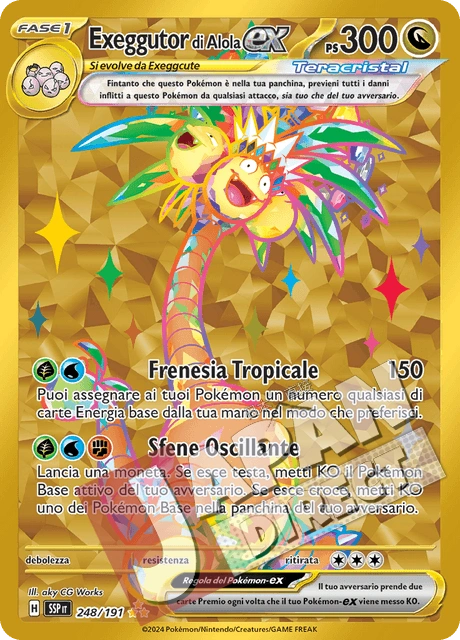(SSP 248/191) Exeggutor di Alola-ex Teracristal Rara Segreta