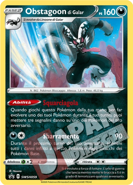 (SWSH 059) Promo Obstagoon di Galar