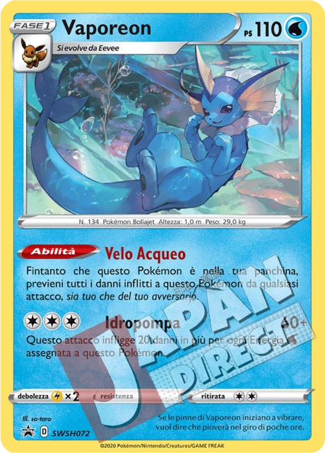 (SWSH 072) Promo Vaporeon
