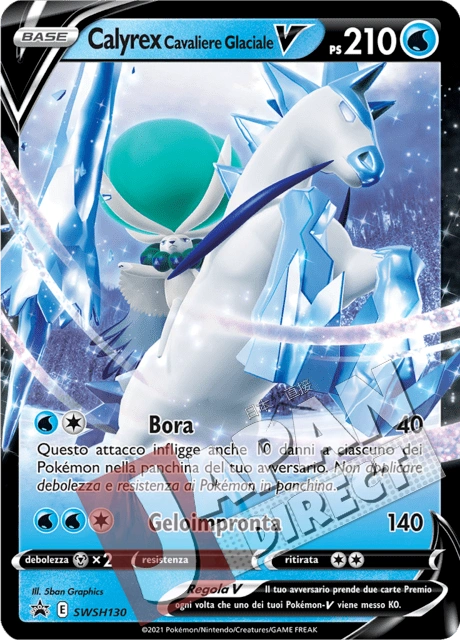 (SWSH 130) Promo Calyrex Cavaliere Glaciale V