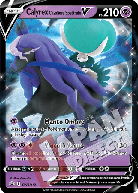 (SWSH 131) Promo Calyrex Cavaliere Spettrale V