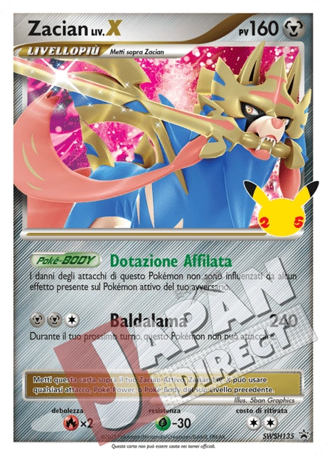 (SWSH 135) Promo Zacian LIV.X