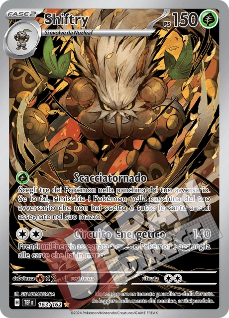 (TEF 163/162) Shiftry  Illustrazione Rara