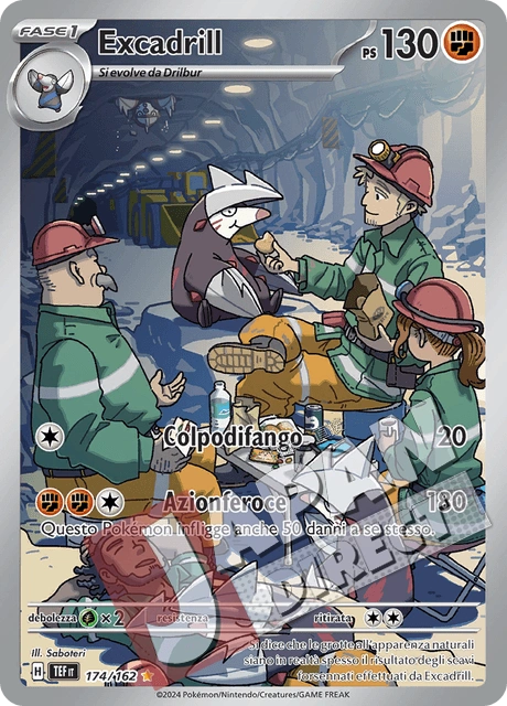 (TEF 174/162) Excadrill  Illustrazione Rara