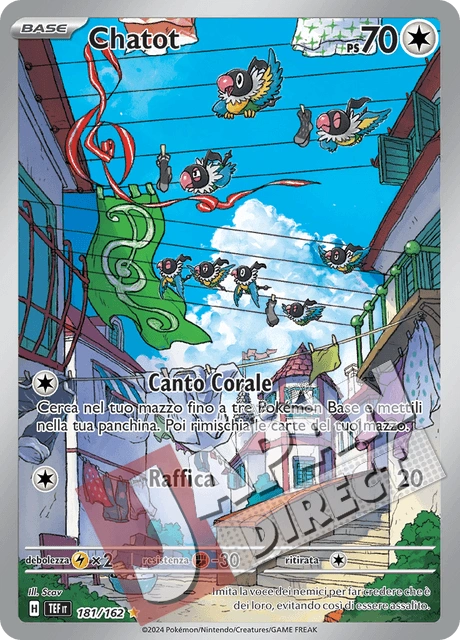 (TEF 181/162) Chatot  Illustrazione Rara