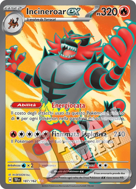 (TEF 187/162) Incineroar-ex  Full Art