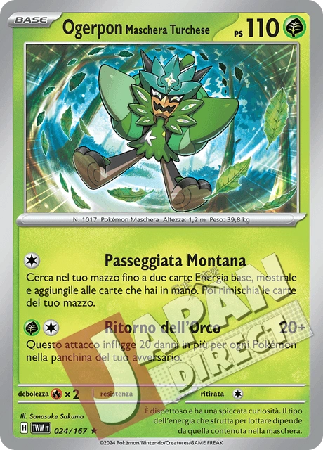 (TWM 024/167) Ogerpon Maschera Turchese  Rara