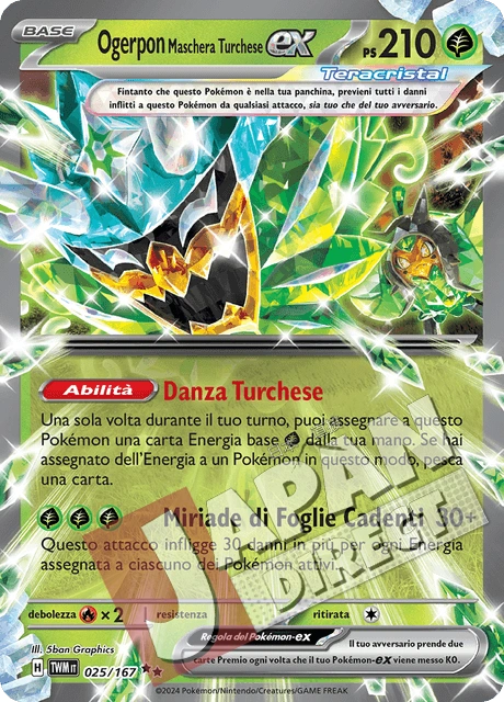 (TWM 025/167) Ogerpon Maschera Turchese-ex Teracristal Double Rare