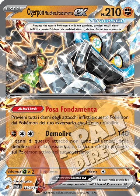 (TWM 112/167) Ogerpon Maschera Fondamenta-ex Teracristal Double Rare
