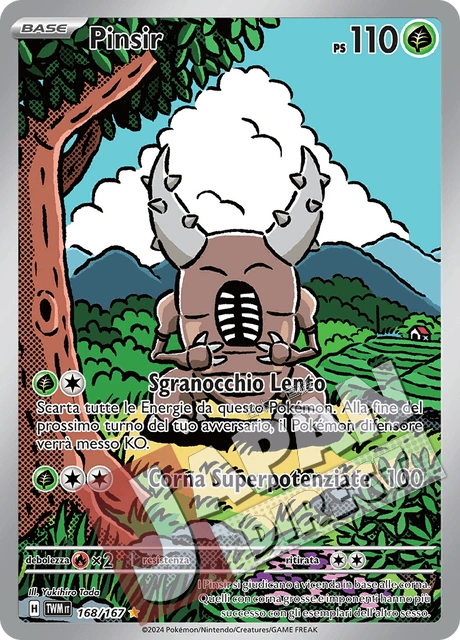 (TWM 168/167) Pinsir  Illustrazione Rara