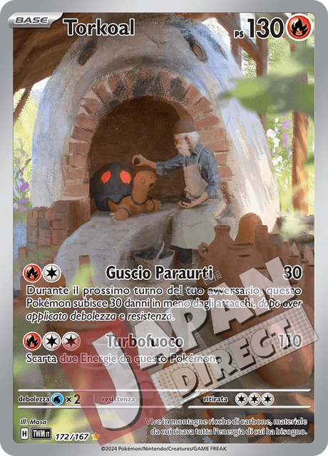 (TWM 172/167) Torkoal  Illustrazione Rara