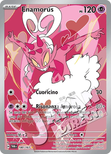 (TWM 180/167) Enamorus  Illustrazione Rara