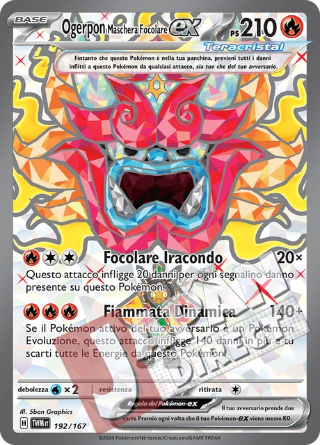 (TWM 192/167) Ogerpon Maschera Focolare-ex Teracristal Full Art