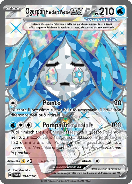 (TWM 194/167) Ogerpon Maschera Pozzo-ex Teracristal Full Art