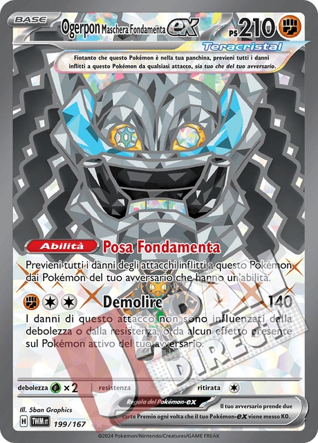 (TWM 199/167) Ogerpon Maschera Fondamenta-ex Teracristal Full Art