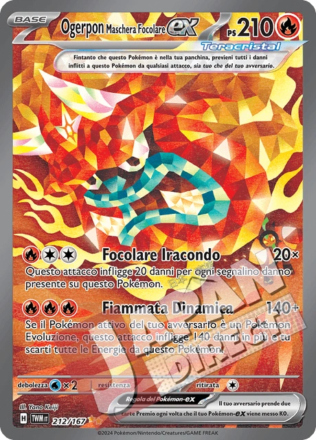 (TWM 212/167) Ogerpon Maschera Focolare-ex Teracristal Alternative Art